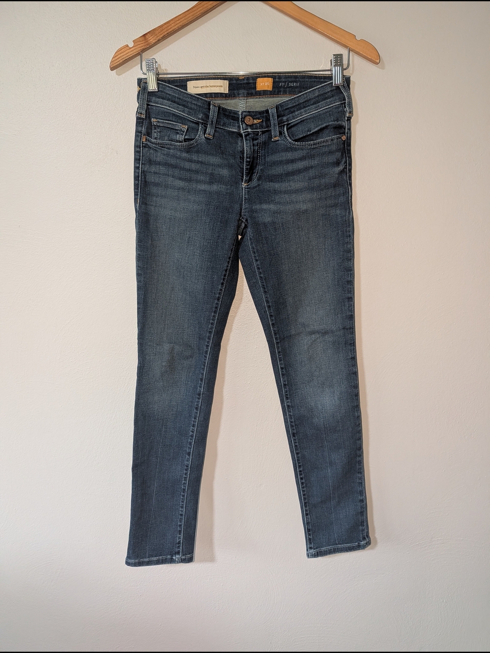 26 Pilcro and the Letterpress Dark Blue Skinny Jeans
